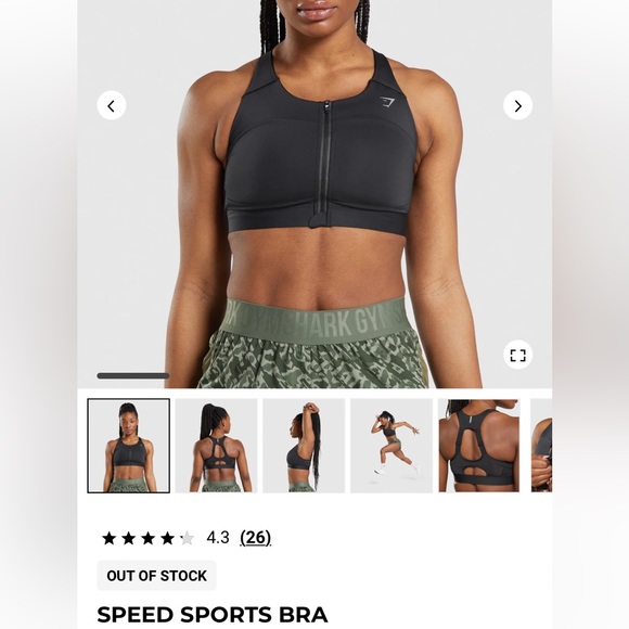 Gymshark Speed Zip Up Sports Bra NEW NO LONGER SOLD - Picture 14 of 16
